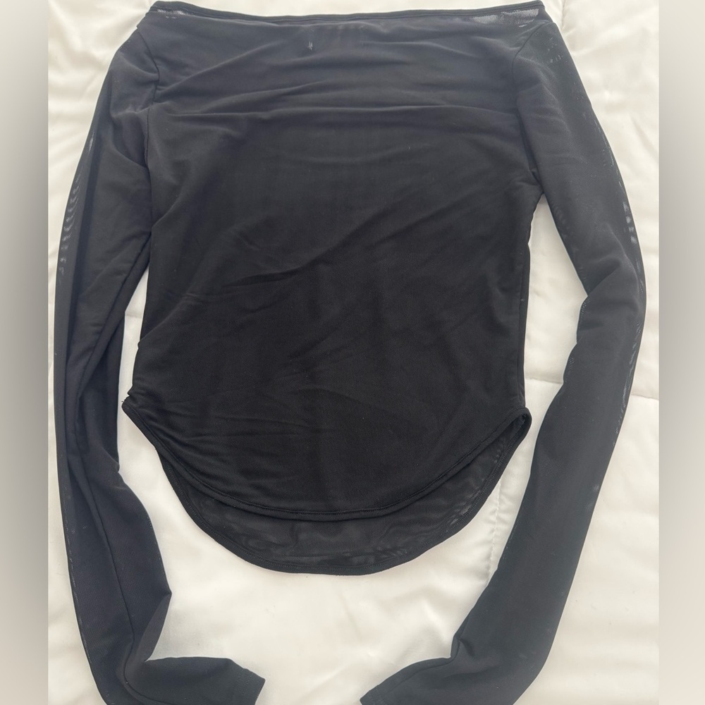*NEVER WORN Meshki | Boat Neck Mesh Top - Picture 3 of 6